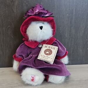 NWT 2004 Boyds Bears Ms Rouge Chapeau Collectors Teddy Bear